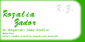 rozalia zador business card