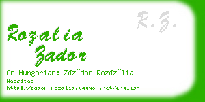 rozalia zador business card